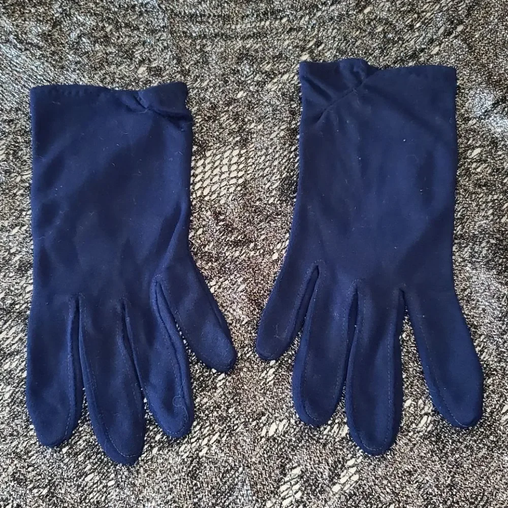 VNTG Blue Nylon Gloves